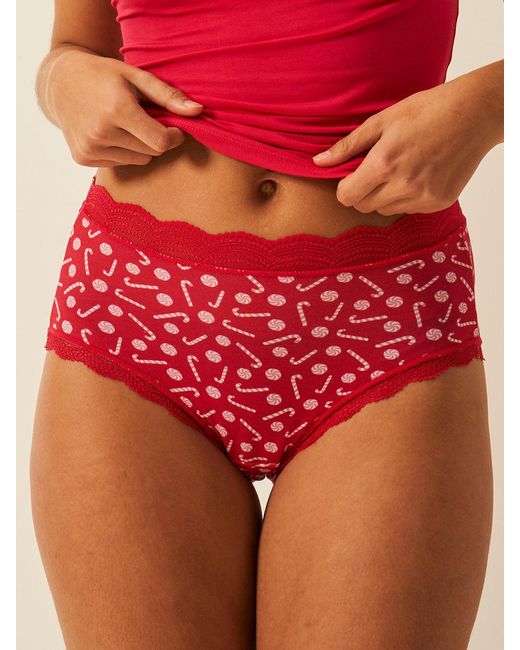 Stripe & Stare Pink High Rise Knicker Four Pack