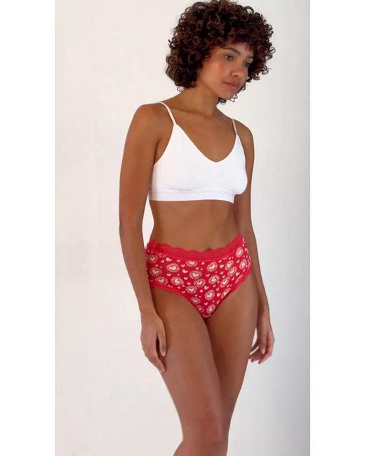 Stripe & Stare Pink High Rise Knicker Four Pack