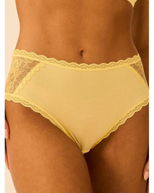 Stripe & Stare Pink Eco Lace High Rise Knicker Four Pack