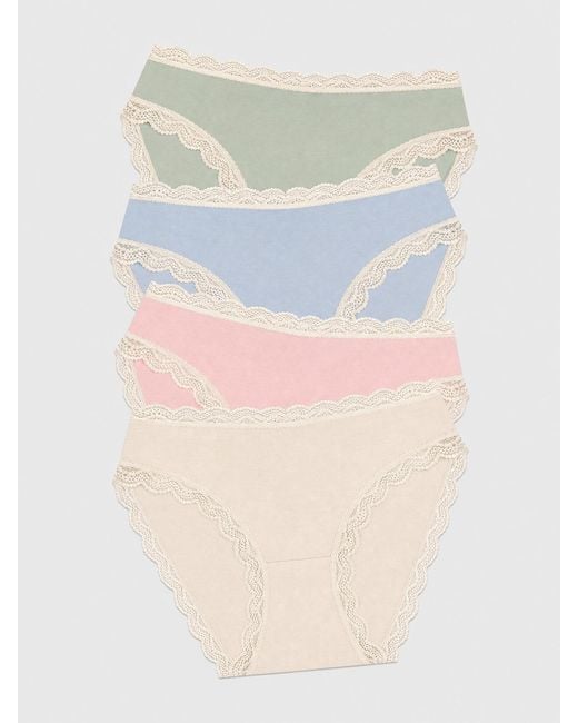 Stripe & Stare Multicolor Mid Rise High Leg Knicker Four Pack