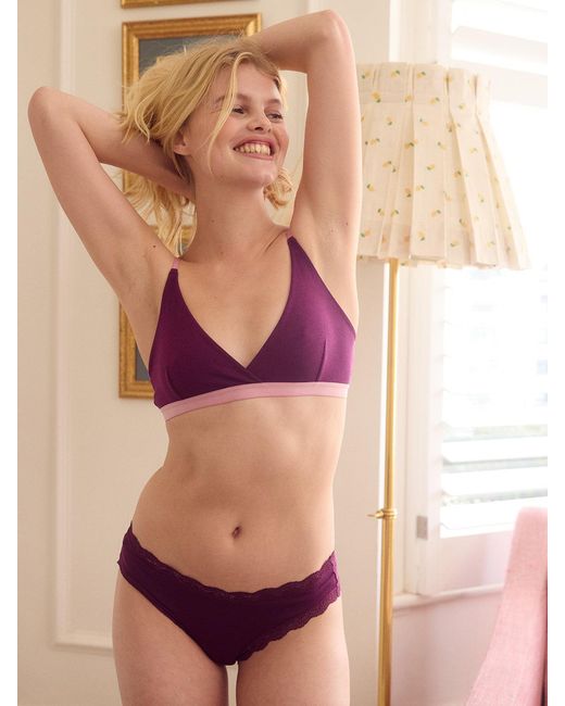 Stripe & Stare Red Crossover Bra