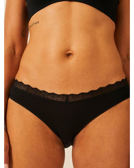 Stripe & Stare Black Zigzag Lace Original Knicker Four Back