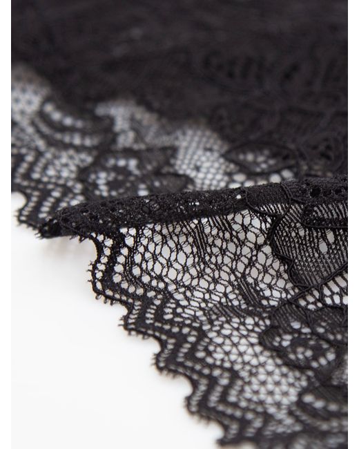 Stripe & Stare Black Eco Lace Triangle Bra