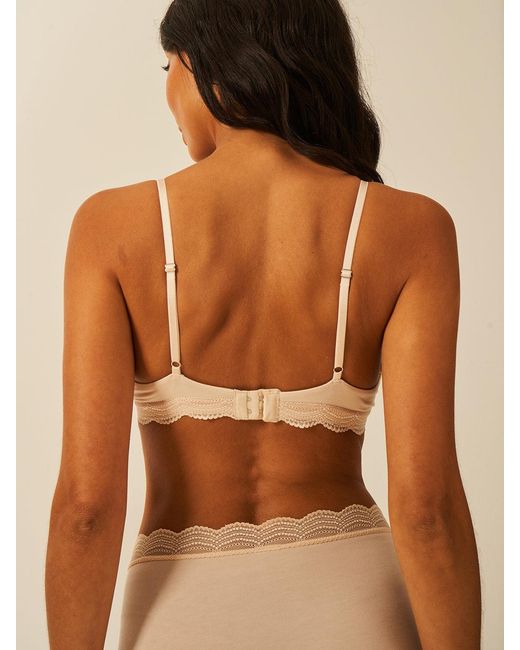 Stripe & Stare White Triangle Lace Bra