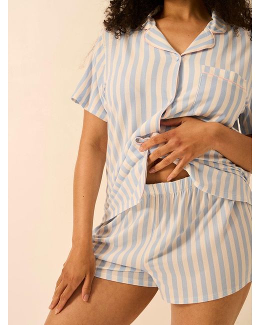 Stripe & Stare Natural Short Pyjama Set