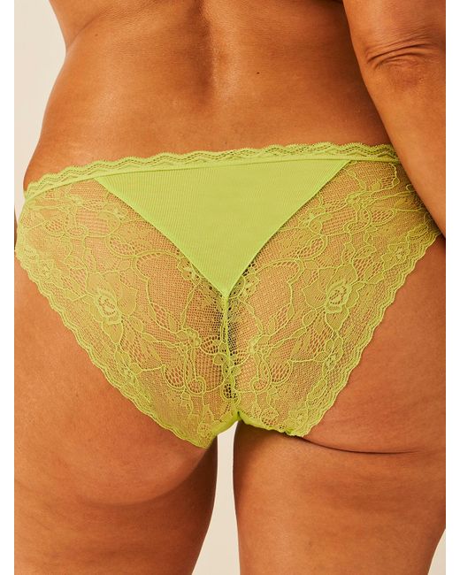 Stripe & Stare Yellow Eco Lace Original Knicker