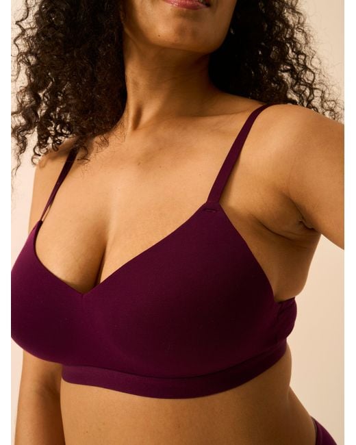 Stripe & Stare Purple Smooth Sculpt Padded Bra
