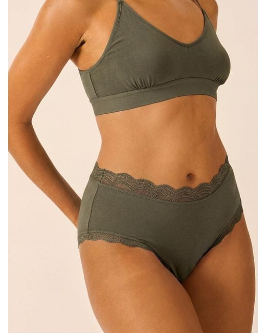 Stripe & Stare Green High Rise Knicker