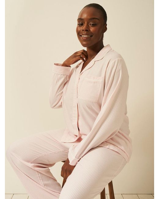 Stripe & Stare Natural Soft Brushed Woven Pyjama Bottoms