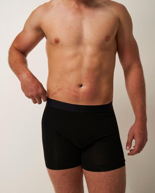 Stripe & Stare Black Boxer Four Pack