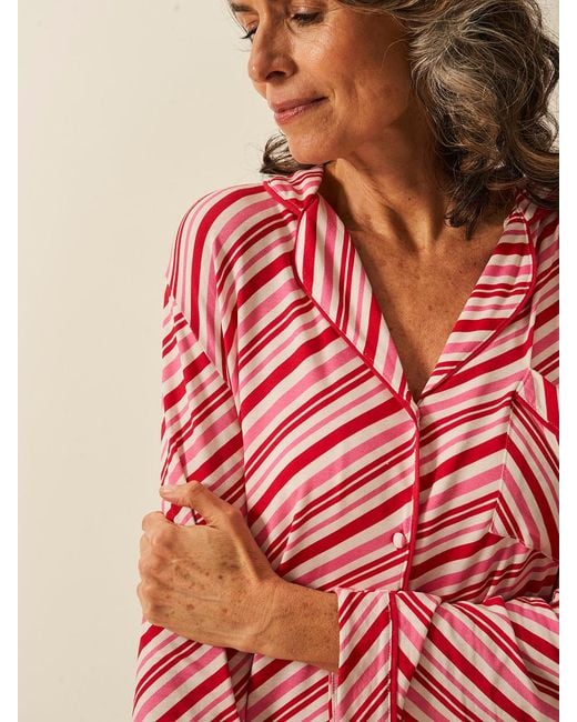 Stripe & Stare Red Long Pyjama Set