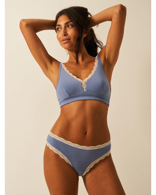 Stripe & Stare Blue Brazilian Knicker