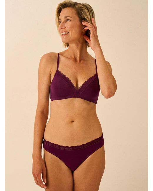 Stripe & Stare Purple Zigzag Lace Original Knicker