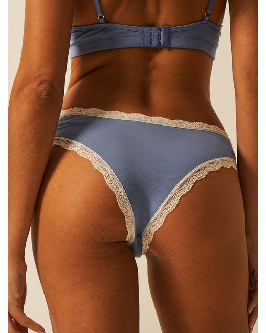 Stripe & Stare Blue Brazilian Knicker