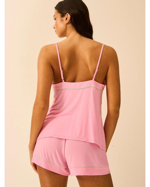 Stripe & Stare Pink Cami & Short Pyjama Set