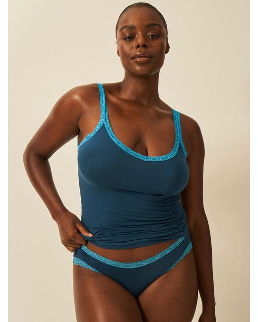 Stripe & Stare Midnight Neon Blue Lace Cami