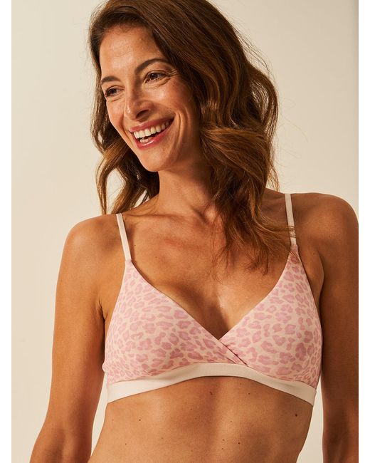 Stripe & Stare Brown Crossover Bra