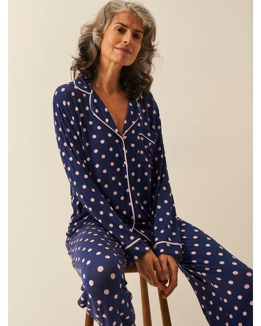 Stripe & Stare Blue Long Pyjama Set