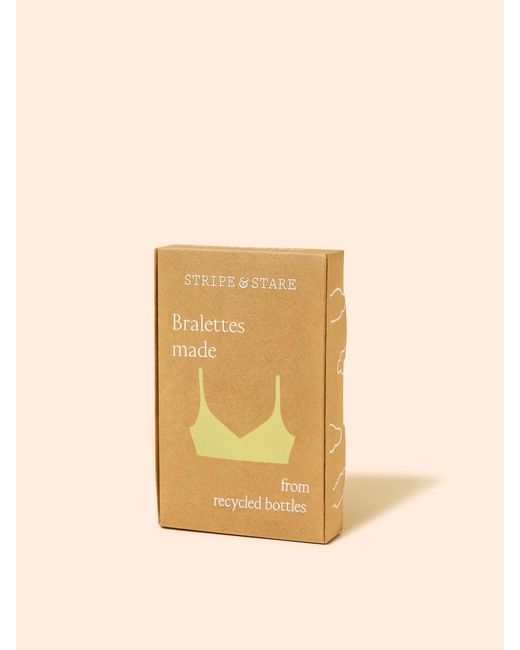 Stripe & Stare Orange Eco Lace Triangle Bra