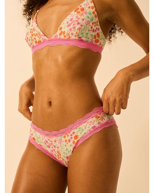 Stripe & Stare Orange Triangle Lace Bra
