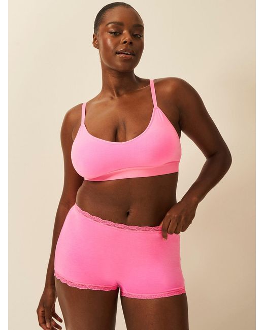 Stripe & Stare Pink Hipster Knickers