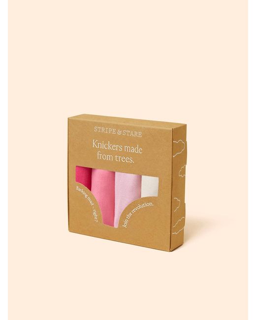 Stripe & Stare Pink The Original Knicker Four Pack