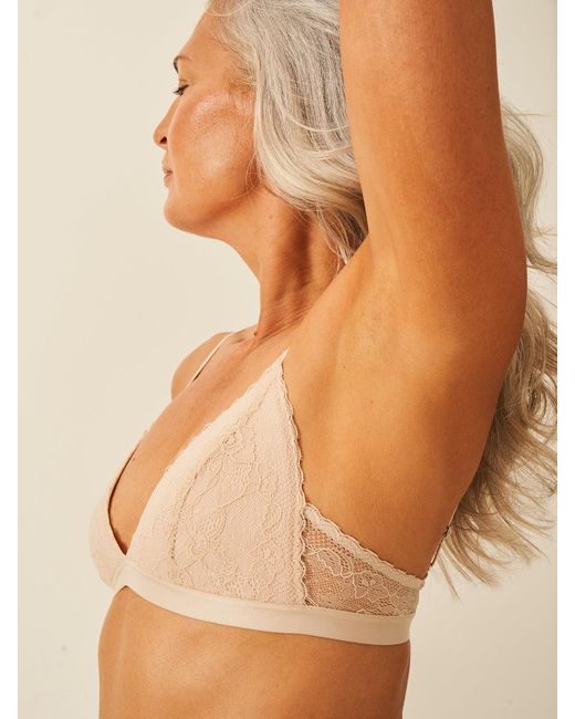 Stripe & Stare Brown Eco Lace Padded Triangle Bra
