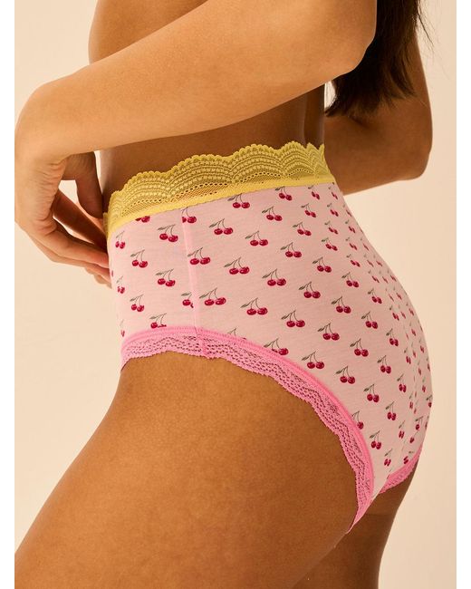 Stripe & Stare Pink High Rise Knicker