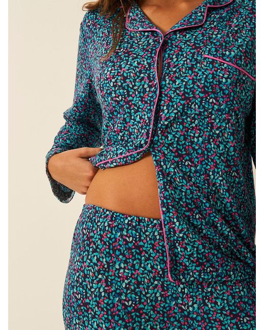 Stripe & Stare Blue Long Pyjama Set