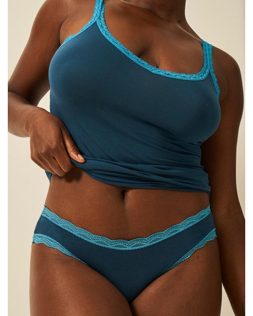 Stripe & Stare Midnight Neon Blue Lace Cami