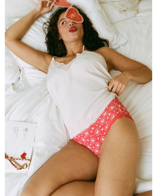 Stripe & Stare Pink High Rise Knicker Four Pack