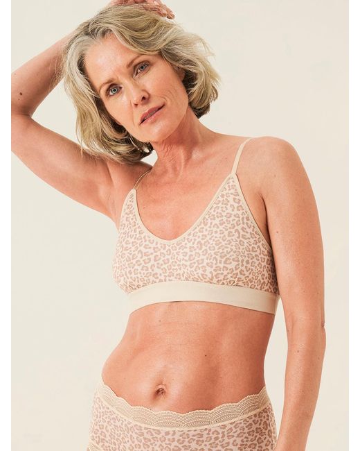 Stripe & Stare Natural Neutral Leopard Sand T-Shirt Bra