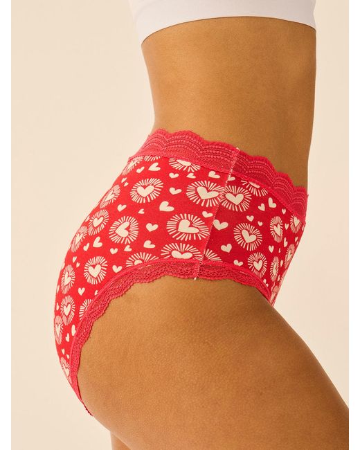 Stripe & Stare Pink High Rise Knicker Four Pack