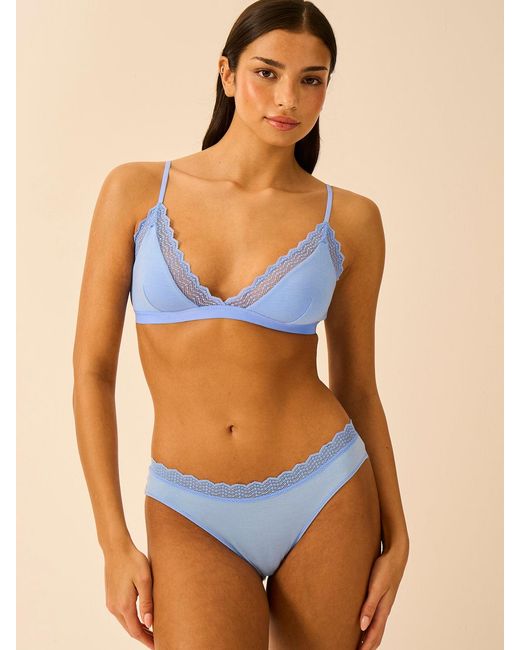 Stripe & Stare Blue Zigzag Lace Original Knicker