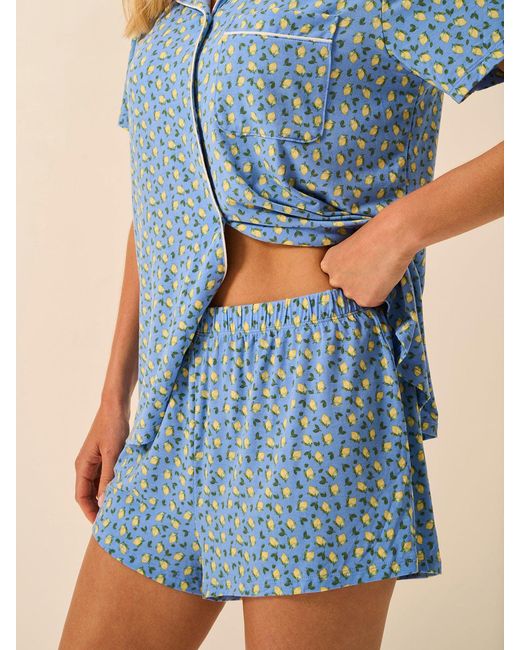 Stripe & Stare Blue Short Pyjama Set
