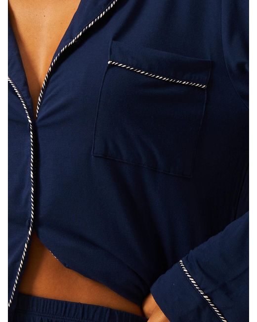 Stripe & Stare Blue Long Pyjama Set