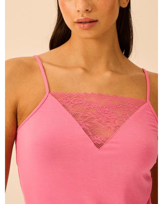 Stripe & Stare Pink Eco Lace Cami