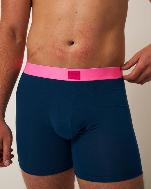Stripe & Stare Blue Boxer