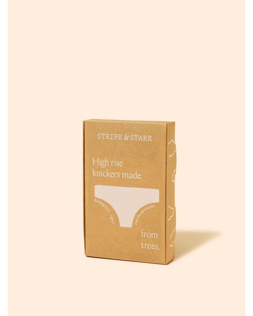 Stripe & Stare Brown Zigzag Lace High Rise Knicker