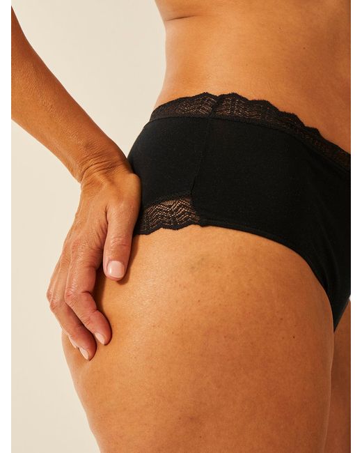 Stripe & Stare Black Zigzag Lace High Rise Knicker