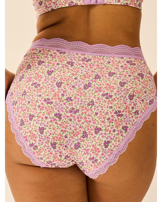 Stripe & Stare Pink High Rise Knicker Four Pack
