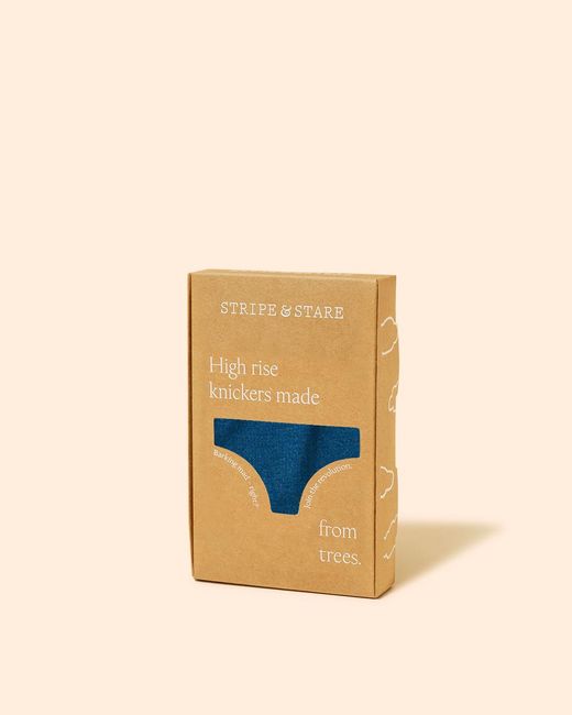 Stripe & Stare Blue High Rise Knicker