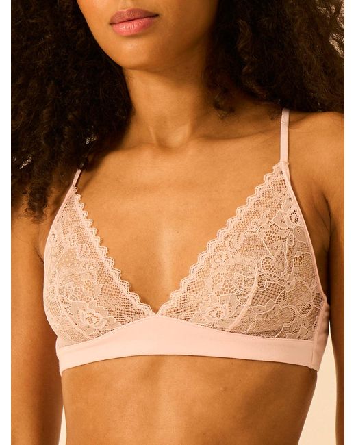 Stripe & Stare Natural Eco Lace Triangle Bra