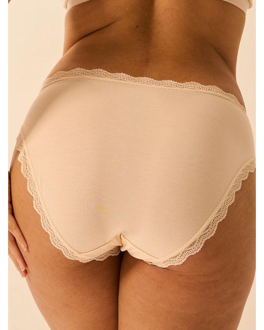 Stripe & Stare Brown Mid Rise High Leg Knicker