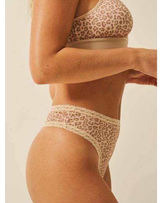 Stripe & Stare White High Waist Thong