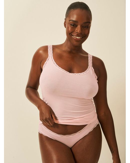 Stripe & Stare Brown Pink-a-Boo Lace Cami