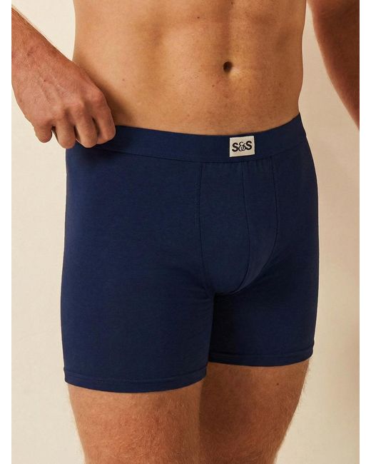 Stripe & Stare Blue Boxer Four Pack