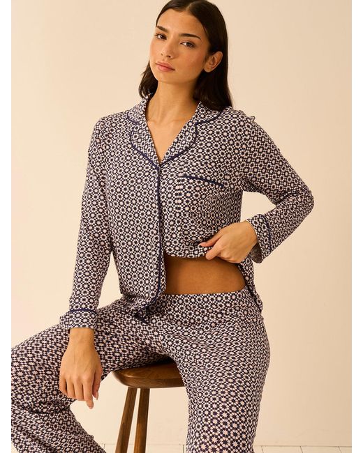 Stripe & Stare Natural Long Pyjama Set