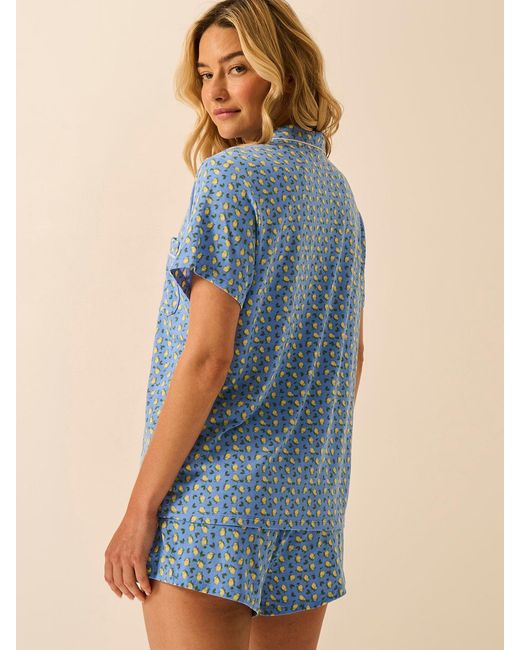Stripe & Stare Blue Short Pyjama Set