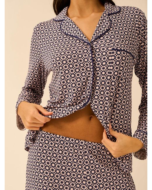 Stripe & Stare Natural Long Pyjama Set